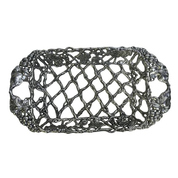 Arthur Court Vintage 1998 Retired 'Grapevine' Lattice Casserole Holder-Exquisite - Picture 5 of 10